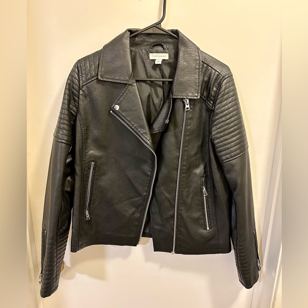 Topshop Faux Leather Jacket